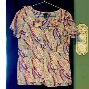 Lane Bryant Coral/Mauve Blouse